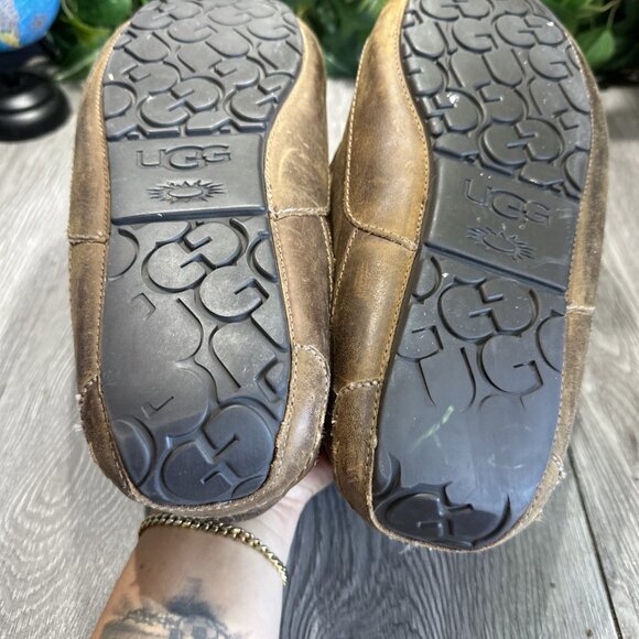 UGG Men's Shoes ASCOT LEATHER Casual Comfort Slipper SZ 10 US - Picture 8 of 9